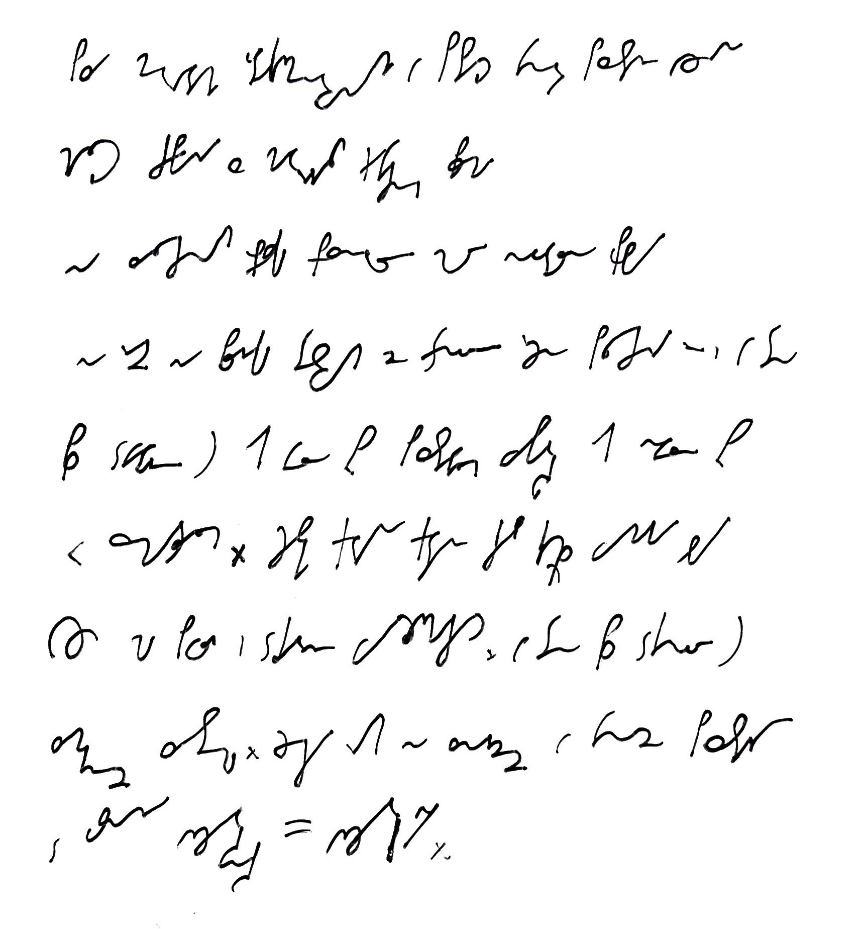 Druga kartka wpisu zapisana pismem stenograficznym, tłumaczenie w tekście wpisu